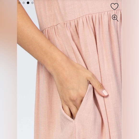 GeeGee Light Dust Pink Babydoll Dress | New No Tags | Size M - Picture 5 of 9